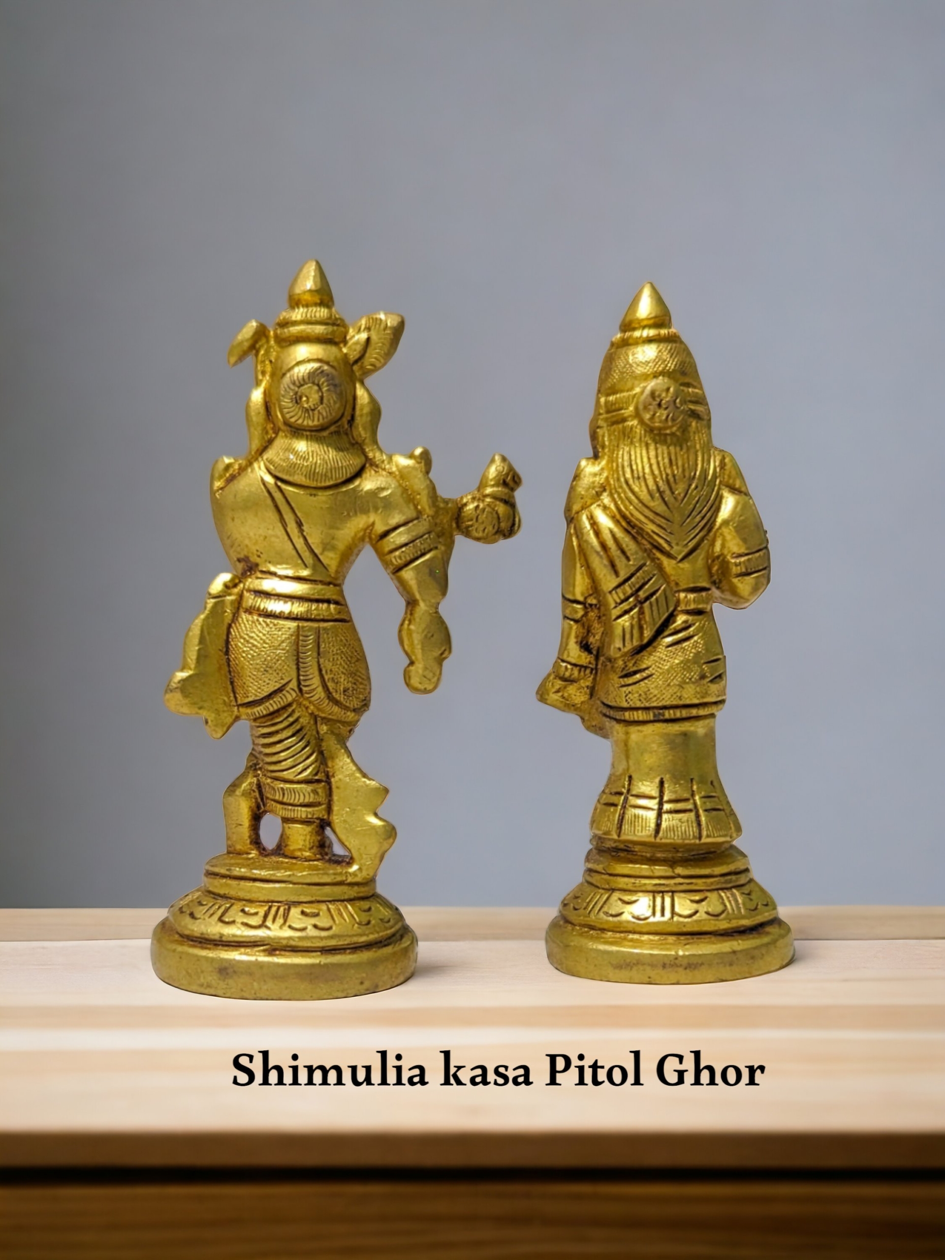 Pure Brass Antiques Design Radha Krishna Statue 4 Inches Shimulia   1000021786 Scaled 